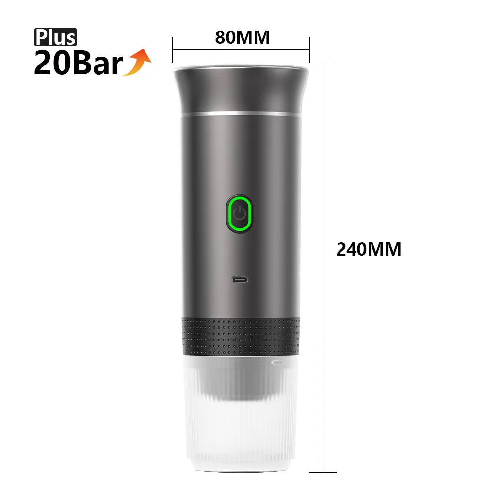 Portable 3-in-1 Espresso Coffee Maker | Compatible with Capsules & Ground Coffee