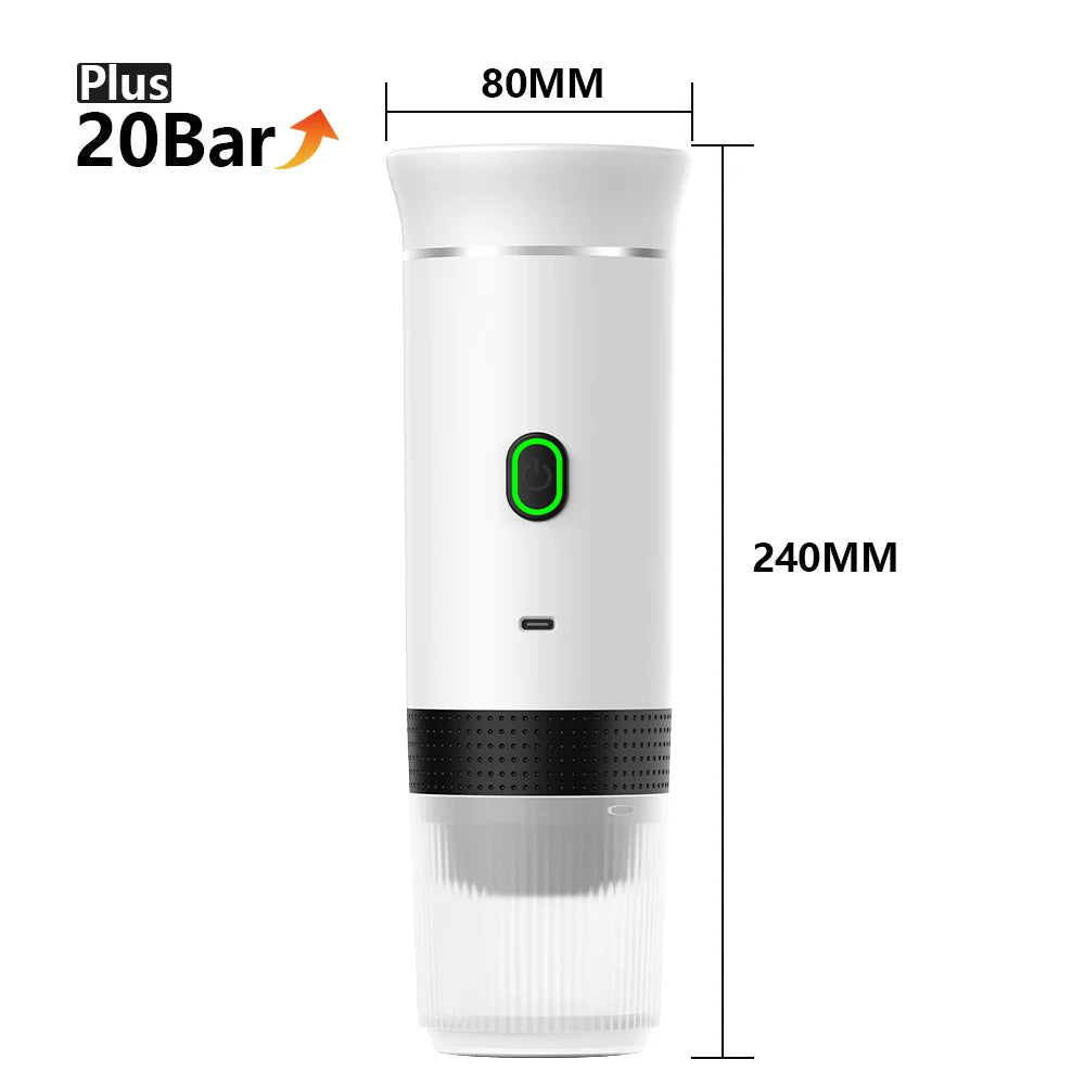 Portable 3-in-1 Espresso Coffee Maker | Compatible with Capsules & Ground Coffee