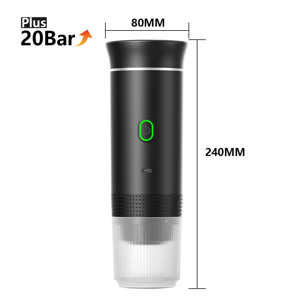Portable 3-in-1 Espresso Coffee Maker | Compatible with Capsules & Ground Coffee