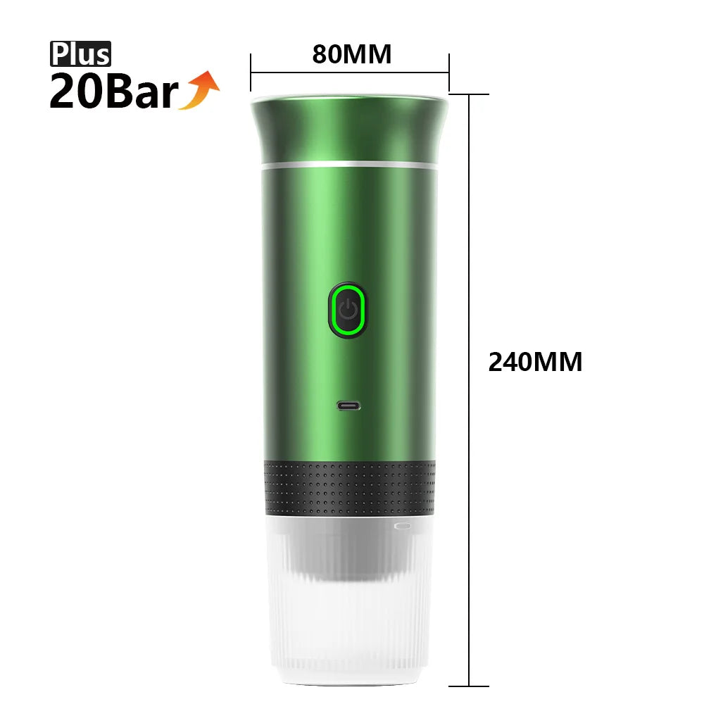 Portable 3-in-1 Espresso Coffee Maker | Compatible with Capsules & Ground Coffee